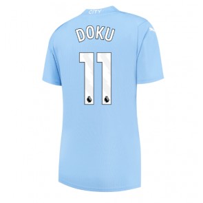 Manchester City Jeremy Doku #11 Hjemmebanetrøje Dame 2023-24 Kort ærmer